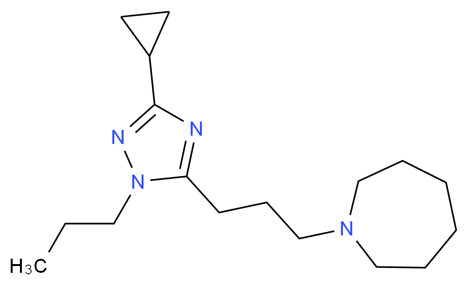 1-[3-(3-cyclopropyl-1-propyl-1H-1,2,4-triazol-5-yl)propyl]azepane_Molecular_structure_CAS_)