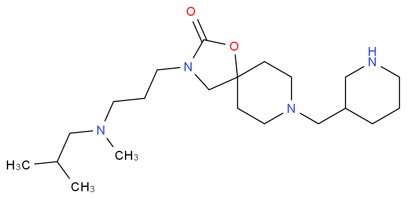3-{3-[isobutyl(methyl)amino]propyl}-8-(piperidin-3-ylmethyl)-1-oxa-3,8-diazaspiro[4.5]decan-2-one_Molecular_structure_CAS_)