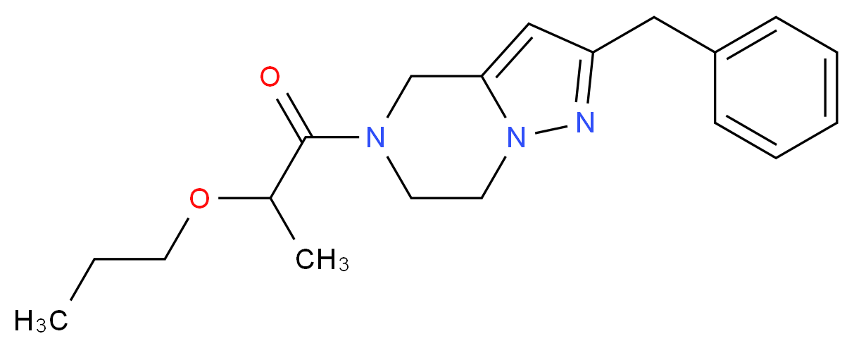 2-benzyl-5-(2-propoxypropanoyl)-4,5,6,7-tetrahydropyrazolo[1,5-a]pyrazine_Molecular_structure_CAS_)