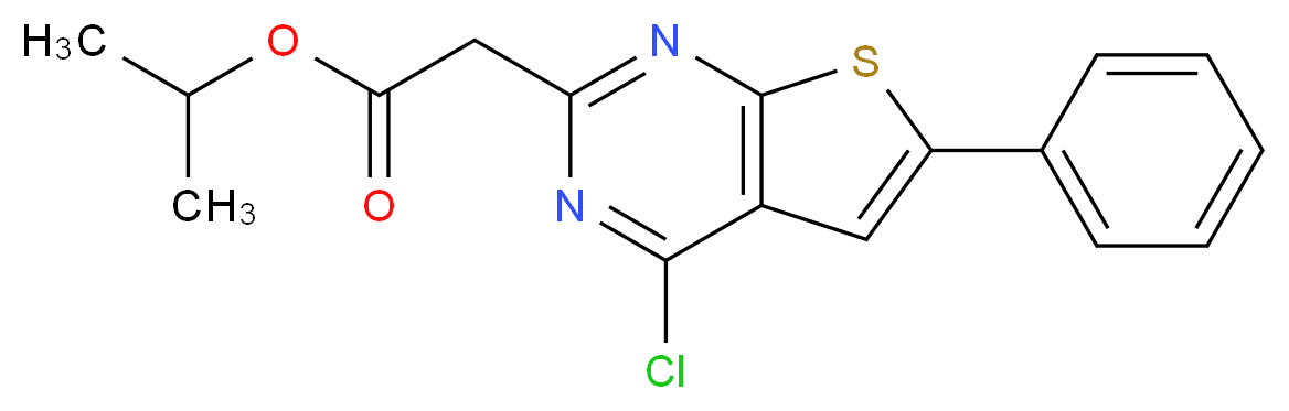 isopropyl (4-chloro-6-phenylthieno[2,3-d]pyrimidin-2-yl)acetate_Molecular_structure_CAS_)