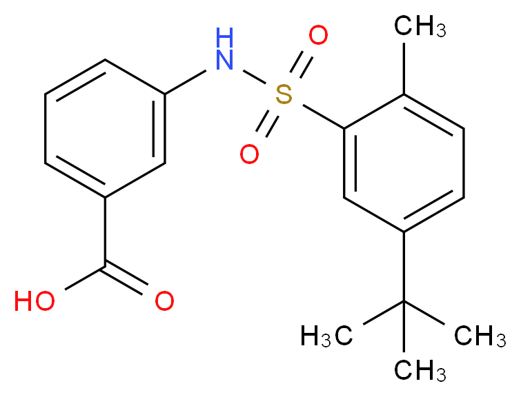 3-(5-tert-Butyl-2-methyl-benzenesulfonylamino)-benzoic acid_Molecular_structure_CAS_)