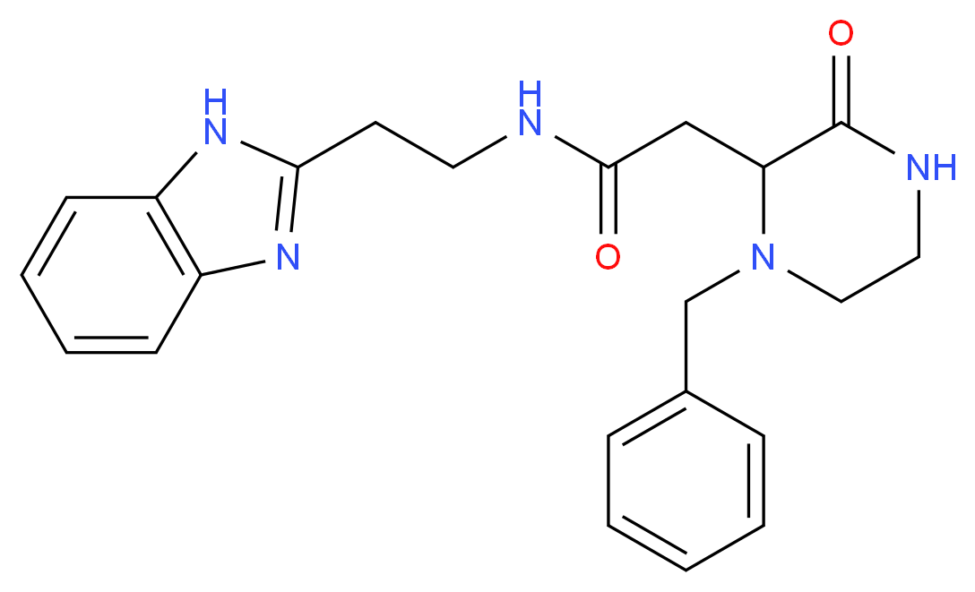 N-[2-(1H-benzimidazol-2-yl)ethyl]-2-(1-benzyl-3-oxopiperazin-2-yl)acetamide_Molecular_structure_CAS_)