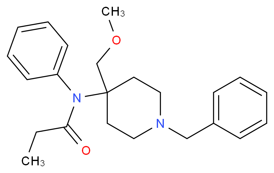 1-Benzyl-4-[N-(1-propanoyl)-N-phenylamino]-4-methoxymethylpiperidine_Molecular_structure_CAS_61086-12-2)