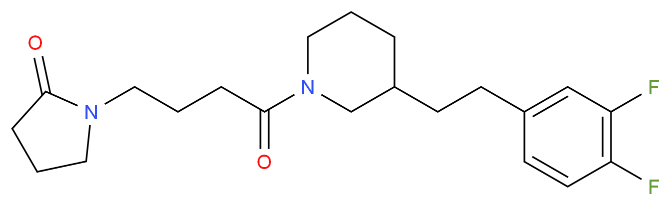 1-(4-{3-[2-(3,4-difluorophenyl)ethyl]-1-piperidinyl}-4-oxobutyl)-2-pyrrolidinone_Molecular_structure_CAS_)