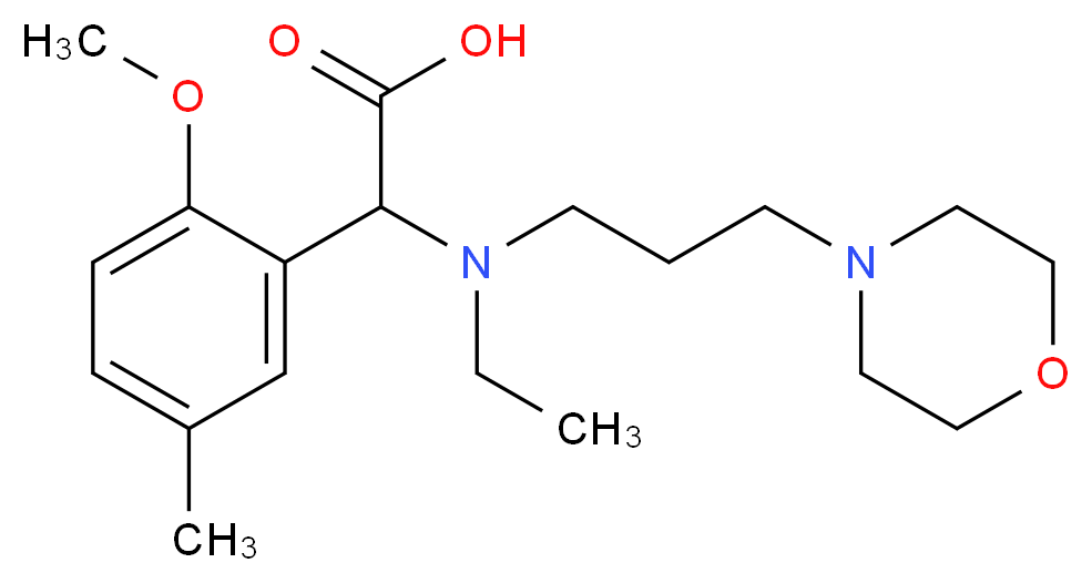 [ethyl(3-morpholin-4-ylpropyl)amino](2-methoxy-5-methylphenyl)acetic acid_Molecular_structure_CAS_)