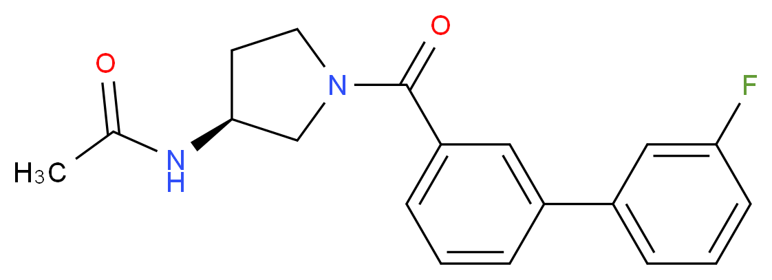 N-{(3S)-1-[(3'-fluorobiphenyl-3-yl)carbonyl]pyrrolidin-3-yl}acetamide_Molecular_structure_CAS_)