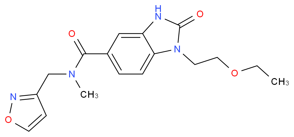 1-(2-ethoxyethyl)-N-(isoxazol-3-ylmethyl)-N-methyl-2-oxo-2,3-dihydro-1H-benzimidazole-5-carboxamide_Molecular_structure_CAS_)