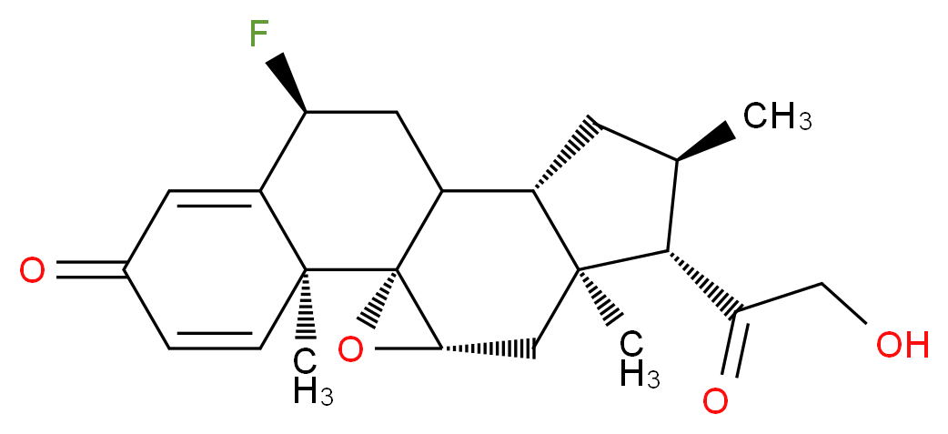 (6α,9β,11β,16α)-9,11-Epoxy-6-fluoro-21-hydroxy-16-methyl-pregna-1,4-diene-3,20-dione_Molecular_structure_CAS_61618-89-1)