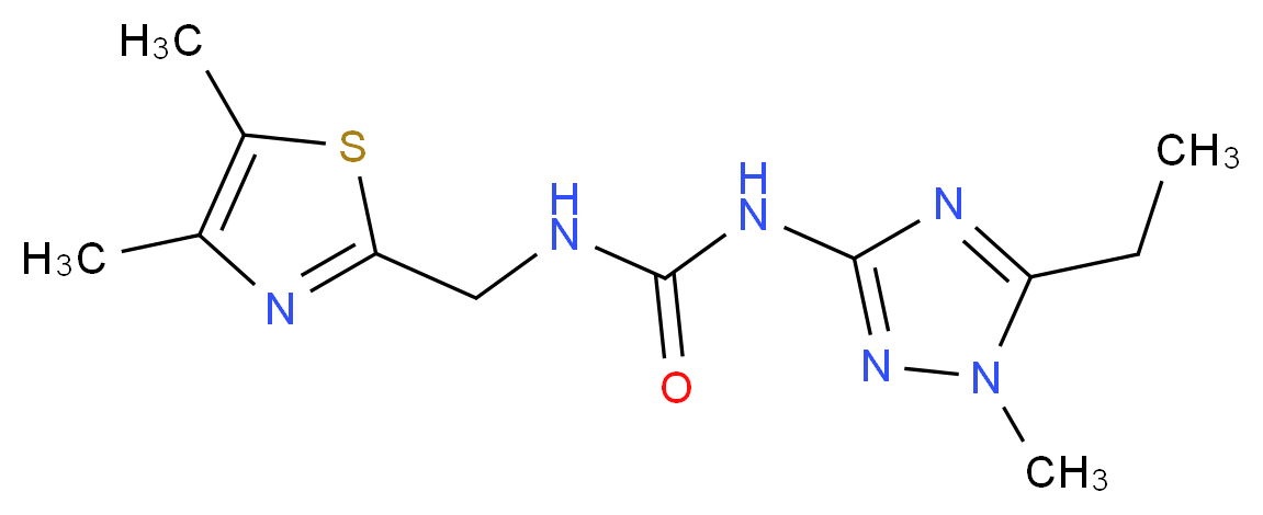 N-[(4,5-dimethyl-1,3-thiazol-2-yl)methyl]-N'-(5-ethyl-1-methyl-1H-1,2,4-triazol-3-yl)urea_Molecular_structure_CAS_)