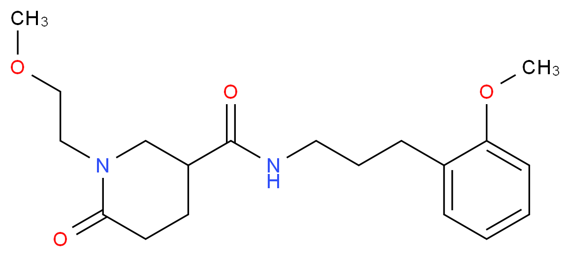 1-(2-methoxyethyl)-N-[3-(2-methoxyphenyl)propyl]-6-oxo-3-piperidinecarboxamide_Molecular_structure_CAS_)