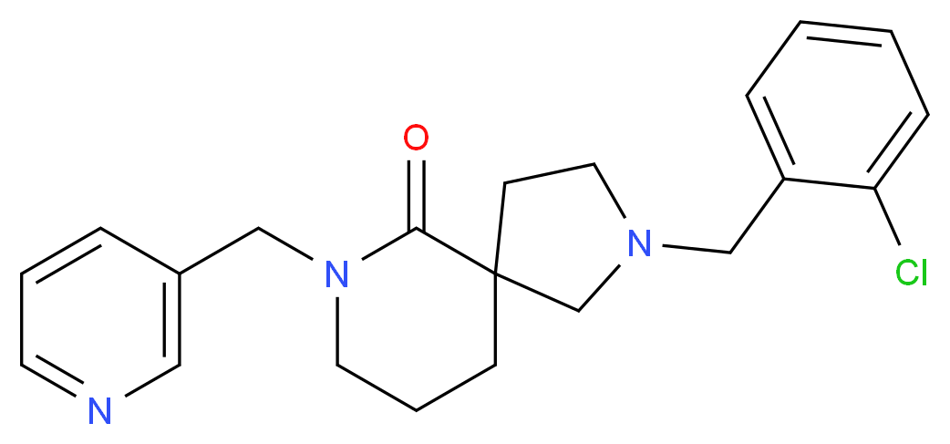2-(2-chlorobenzyl)-7-(3-pyridinylmethyl)-2,7-diazaspiro[4.5]decan-6-one_Molecular_structure_CAS_)