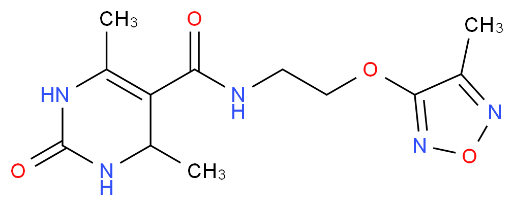 4,6-dimethyl-N-{2-[(4-methyl-1,2,5-oxadiazol-3-yl)oxy]ethyl}-2-oxo-1,2,3,4-tetrahydropyrimidine-5-carboxamide_Molecular_structure_CAS_)