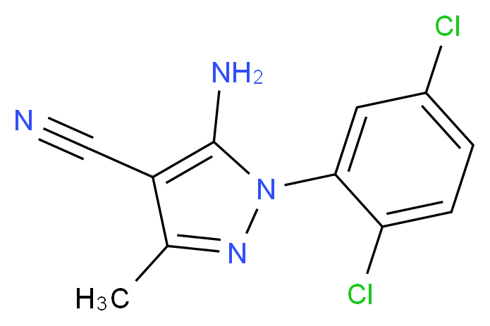 5-Amino-1-(2,5-dichlorophenyl)-3-methyl-1H-pyrazole-4-carbonitrile_Molecular_structure_CAS_76982-29-1)