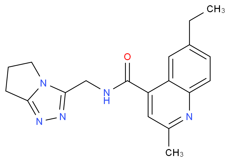 N-(6,7-dihydro-5H-pyrrolo[2,1-c][1,2,4]triazol-3-ylmethyl)-6-ethyl-2-methylquinoline-4-carboxamide_Molecular_structure_CAS_)