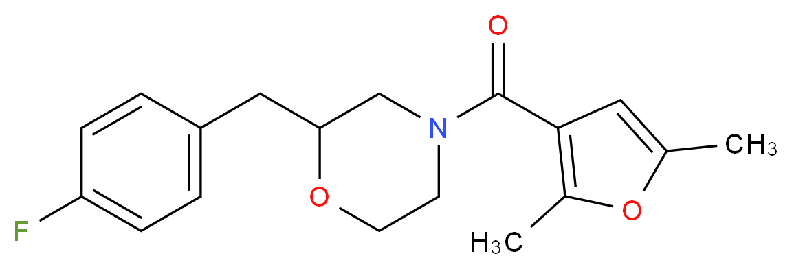 4-(2,5-dimethyl-3-furoyl)-2-(4-fluorobenzyl)morpholine_Molecular_structure_CAS_)