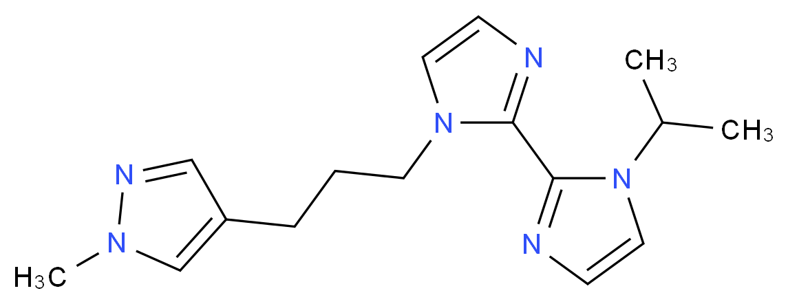 1-isopropyl-1'-[3-(1-methyl-1H-pyrazol-4-yl)propyl]-1H,1'H-2,2'-biimidazole_Molecular_structure_CAS_)