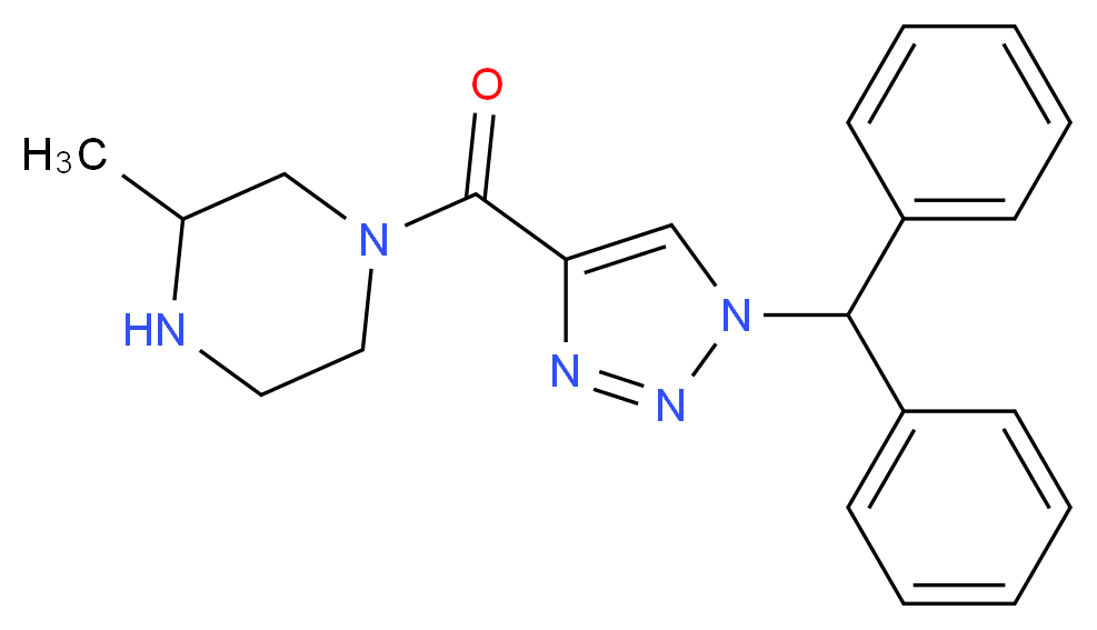 1-{[1-(diphenylmethyl)-1H-1,2,3-triazol-4-yl]carbonyl}-3-methylpiperazine_Molecular_structure_CAS_)