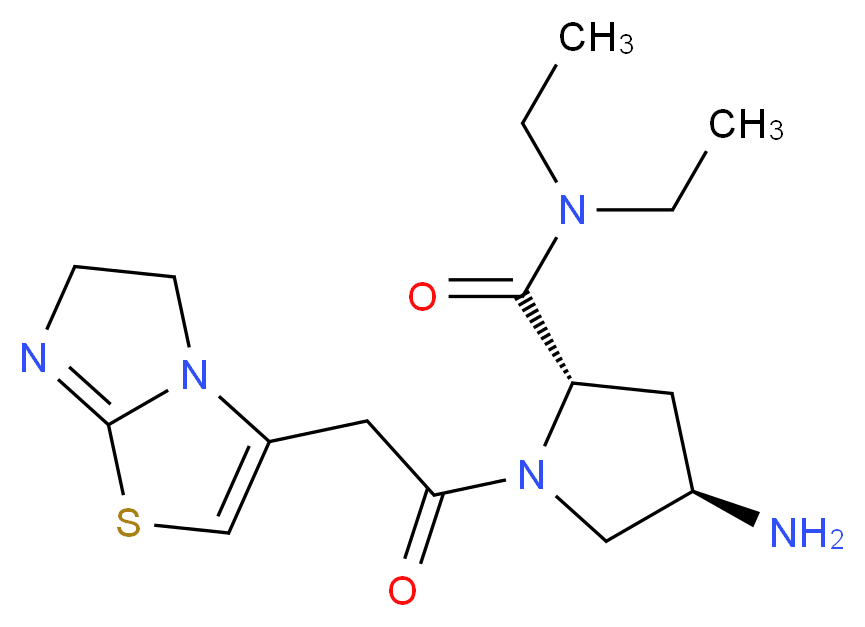 (2S,4R)-4-amino-1-(5,6-dihydroimidazo[2,1-b][1,3]thiazol-3-ylacetyl)-N,N-diethylpyrrolidine-2-carboxamide_Molecular_structure_CAS_)