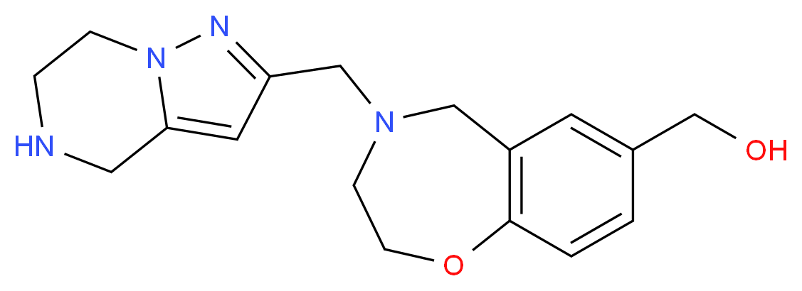 [4-(4,5,6,7-tetrahydropyrazolo[1,5-a]pyrazin-2-ylmethyl)-2,3,4,5-tetrahydro-1,4-benzoxazepin-7-yl]methanol_Molecular_structure_CAS_)