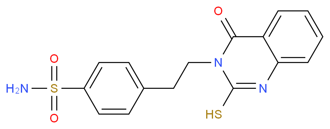 4-[2-(2-mercapto-4-oxoquinazolin-3(4H)-yl)ethyl]benzenesulfonamide_Molecular_structure_CAS_)