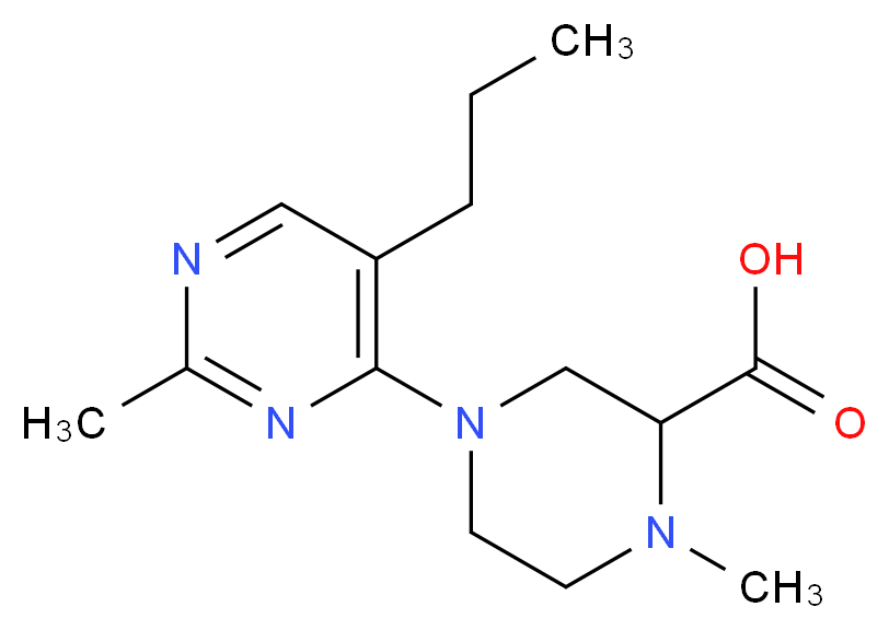 1-methyl-4-(2-methyl-5-propylpyrimidin-4-yl)piperazine-2-carboxylic acid_Molecular_structure_CAS_)