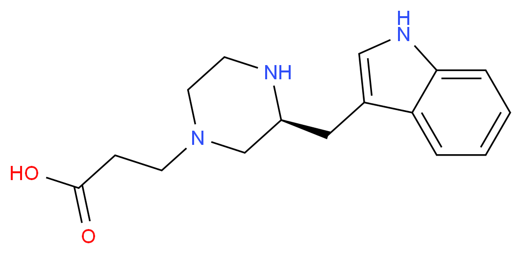 (S)-3-(3-((1H-indol-3-yl)methyl)piperazin-1-yl)propanoic acid_Molecular_structure_CAS_1060814-21-2)