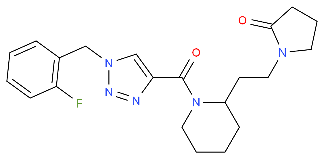 1-[2-(1-{[1-(2-fluorobenzyl)-1H-1,2,3-triazol-4-yl]carbonyl}-2-piperidinyl)ethyl]-2-pyrrolidinone_Molecular_structure_CAS_)