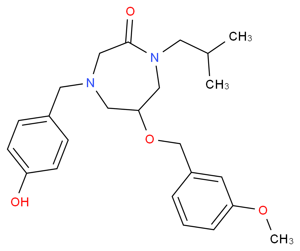 4-(4-hydroxybenzyl)-1-isobutyl-6-[(3-methoxybenzyl)oxy]-1,4-diazepan-2-one_Molecular_structure_CAS_)