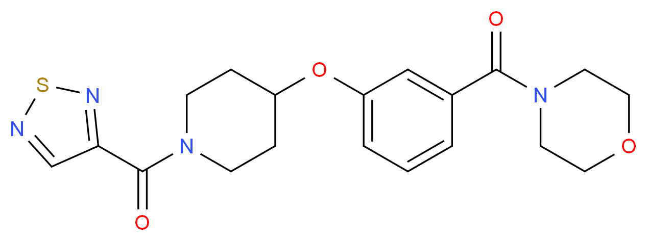 4-(3-{[1-(1,2,5-thiadiazol-3-ylcarbonyl)-4-piperidinyl]oxy}benzoyl)morpholine_Molecular_structure_CAS_)