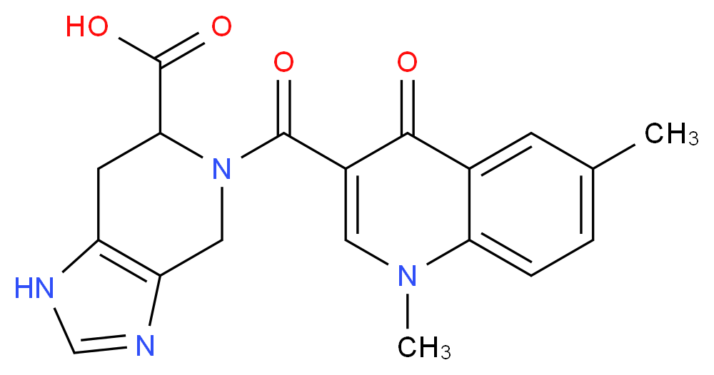 5-[(1,6-dimethyl-4-oxo-1,4-dihydroquinolin-3-yl)carbonyl]-4,5,6,7-tetrahydro-1H-imidazo[4,5-c]pyridine-6-carboxylic acid_Molecular_structure_CAS_)