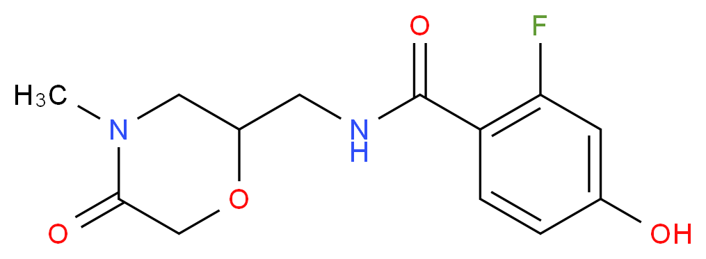 2-fluoro-4-hydroxy-N-[(4-methyl-5-oxomorpholin-2-yl)methyl]benzamide_Molecular_structure_CAS_)