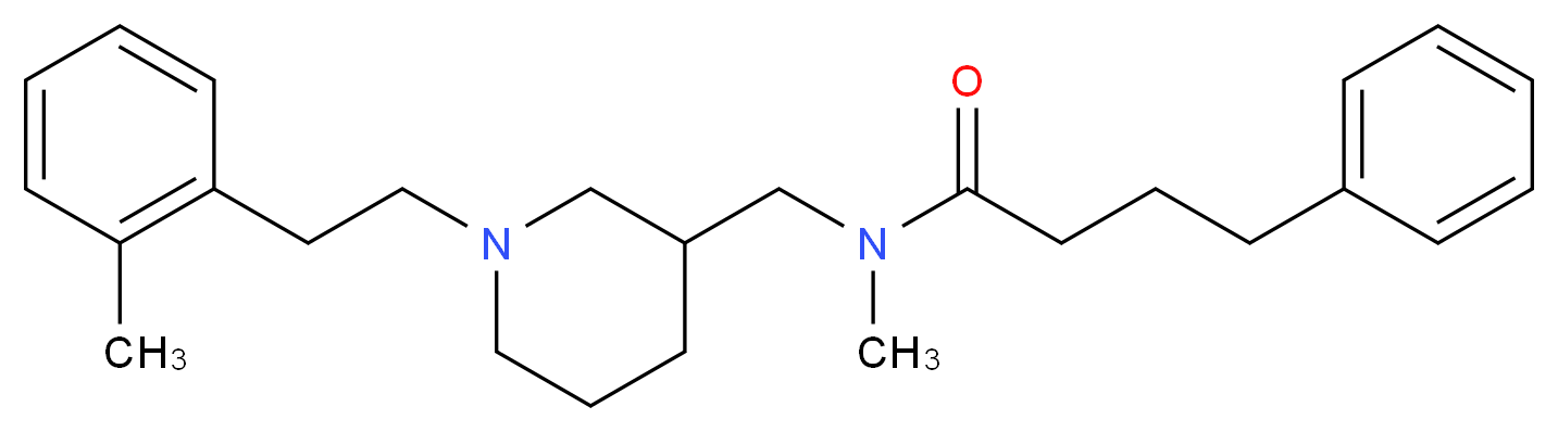N-methyl-N-({1-[2-(2-methylphenyl)ethyl]-3-piperidinyl}methyl)-4-phenylbutanamide_Molecular_structure_CAS_)