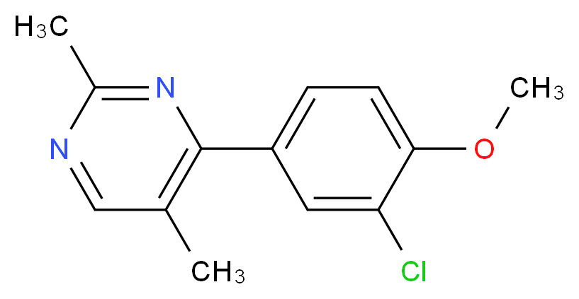4-(3-chloro-4-methoxyphenyl)-2,5-dimethylpyrimidine_Molecular_structure_CAS_)