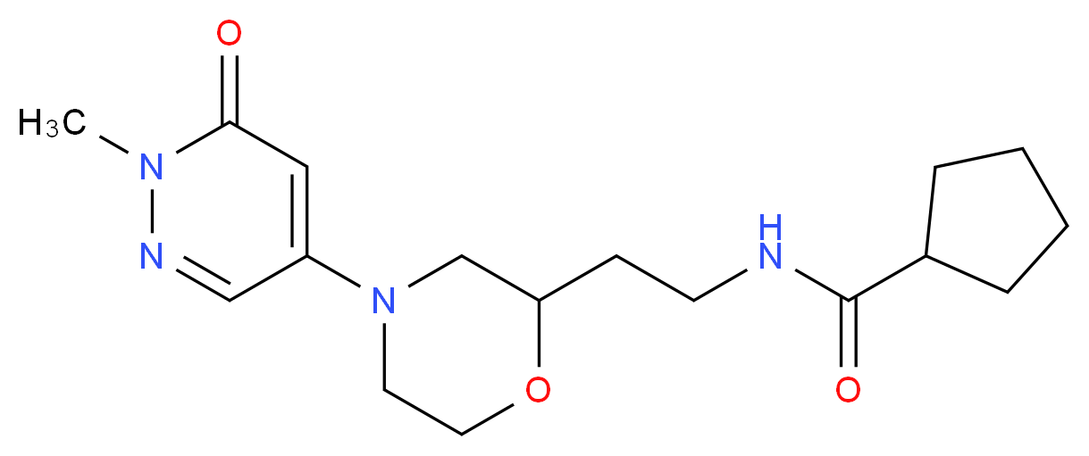 N-{2-[4-(1-methyl-6-oxo-1,6-dihydro-4-pyridazinyl)-2-morpholinyl]ethyl}cyclopentanecarboxamide_Molecular_structure_CAS_)