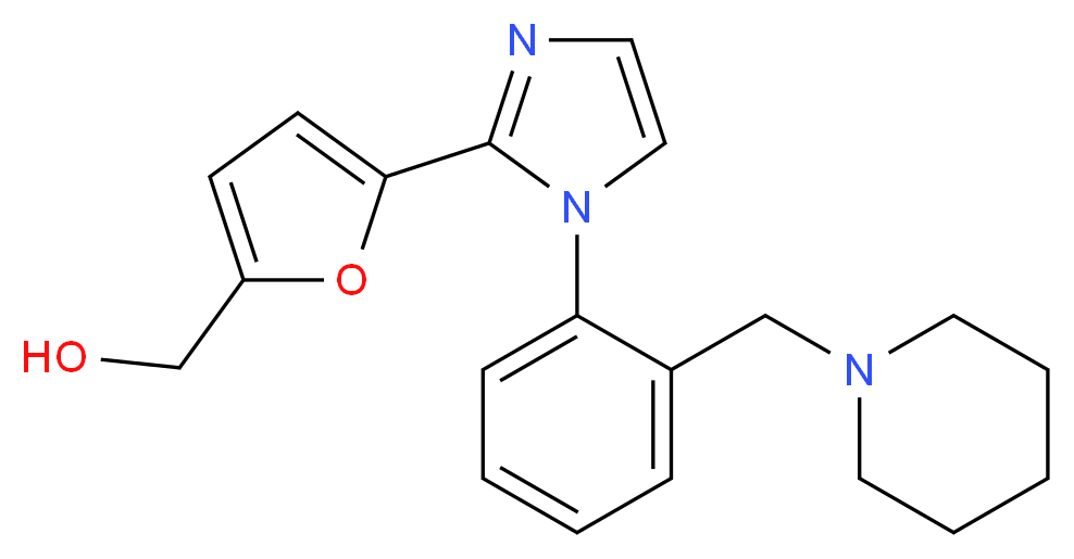 (5-{1-[2-(piperidin-1-ylmethyl)phenyl]-1H-imidazol-2-yl}-2-furyl)methanol_Molecular_structure_CAS_)