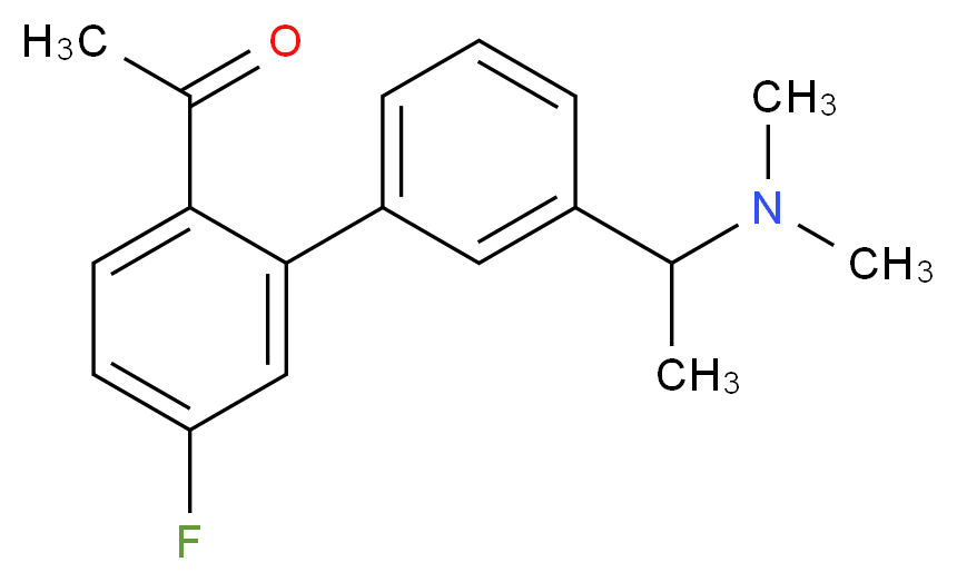 1-{3'-[1-(dimethylamino)ethyl]-5-fluorobiphenyl-2-yl}ethanone_Molecular_structure_CAS_)