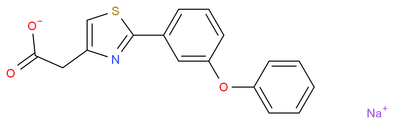 sodium [2-(3-phenoxyphenyl)-1,3-thiazol-4-yl]acetate_Molecular_structure_CAS_)