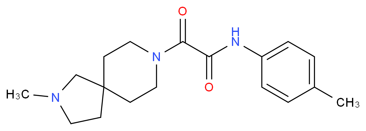 2-(2-methyl-2,8-diazaspiro[4.5]dec-8-yl)-N-(4-methylphenyl)-2-oxoacetamide_Molecular_structure_CAS_)