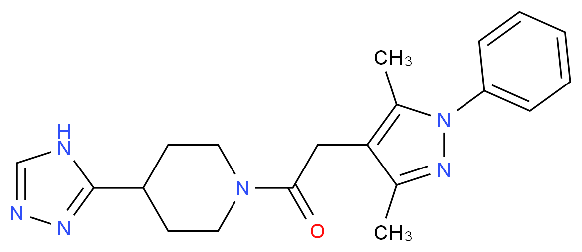 1-[(3,5-dimethyl-1-phenyl-1H-pyrazol-4-yl)acetyl]-4-(4H-1,2,4-triazol-3-yl)piperidine_Molecular_structure_CAS_)