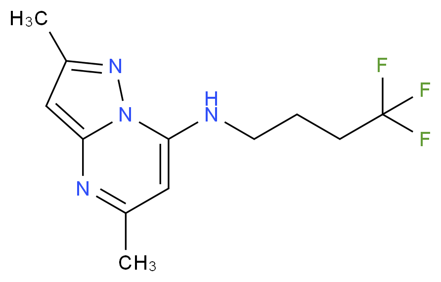 2,5-dimethyl-N-(4,4,4-trifluorobutyl)pyrazolo[1,5-a]pyrimidin-7-amine_Molecular_structure_CAS_)