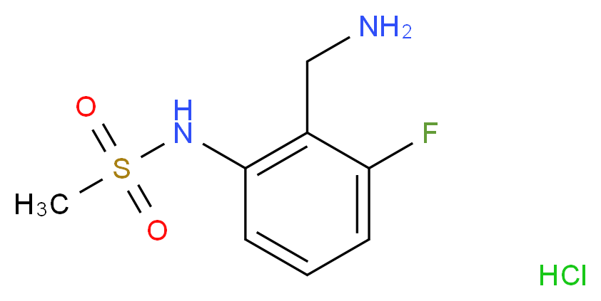 N-[2-(aminomethyl)-3-fluorophenyl]methanesulfonamide hydrochloride_Molecular_structure_CAS_)
