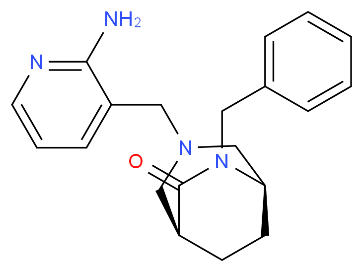 (1S*,5R*)-3-[(2-amino-3-pyridinyl)methyl]-6-benzyl-3,6-diazabicyclo[3.2.2]nonan-7-one_Molecular_structure_CAS_)