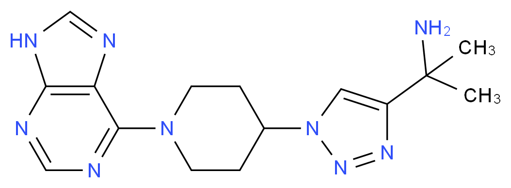 (1-methyl-1-{1-[1-(9H-purin-6-yl)piperidin-4-yl]-1H-1,2,3-triazol-4-yl}ethyl)amine_Molecular_structure_CAS_)