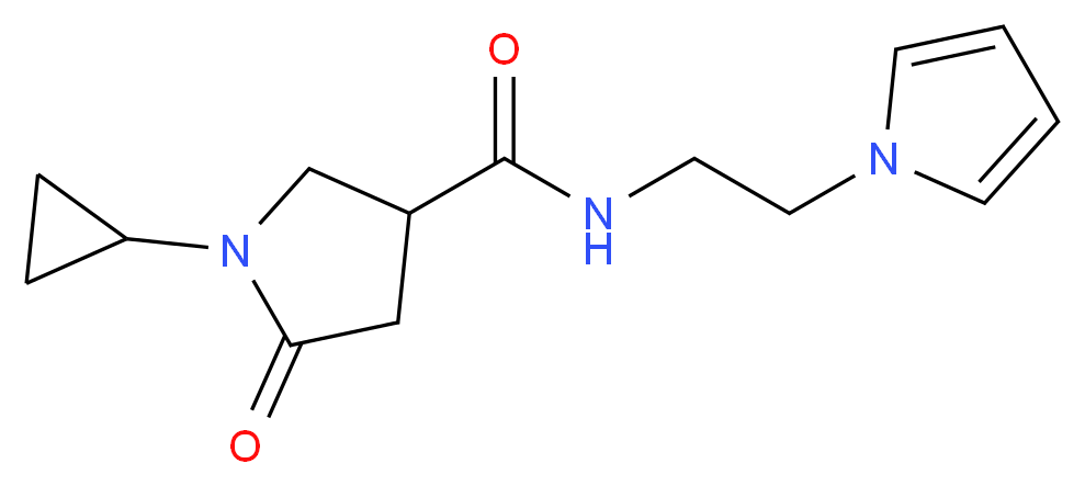 1-cyclopropyl-5-oxo-N-[2-(1H-pyrrol-1-yl)ethyl]-3-pyrrolidinecarboxamide_Molecular_structure_CAS_)