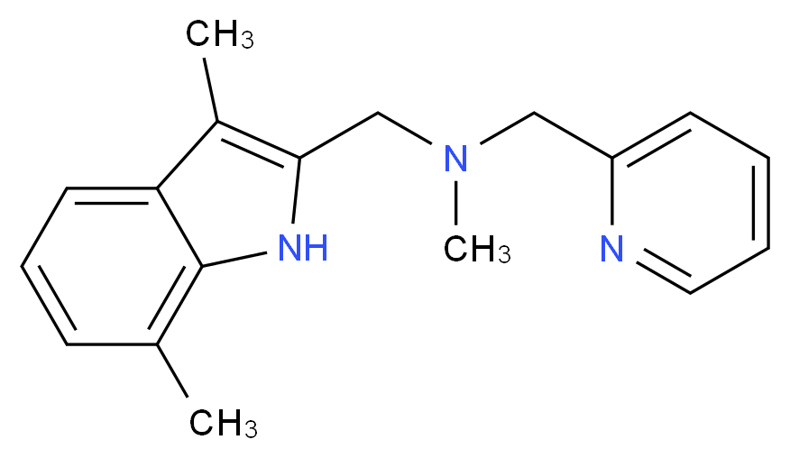 1-(3,7-dimethyl-1H-indol-2-yl)-N-methyl-N-(pyridin-2-ylmethyl)methanamine_Molecular_structure_CAS_)