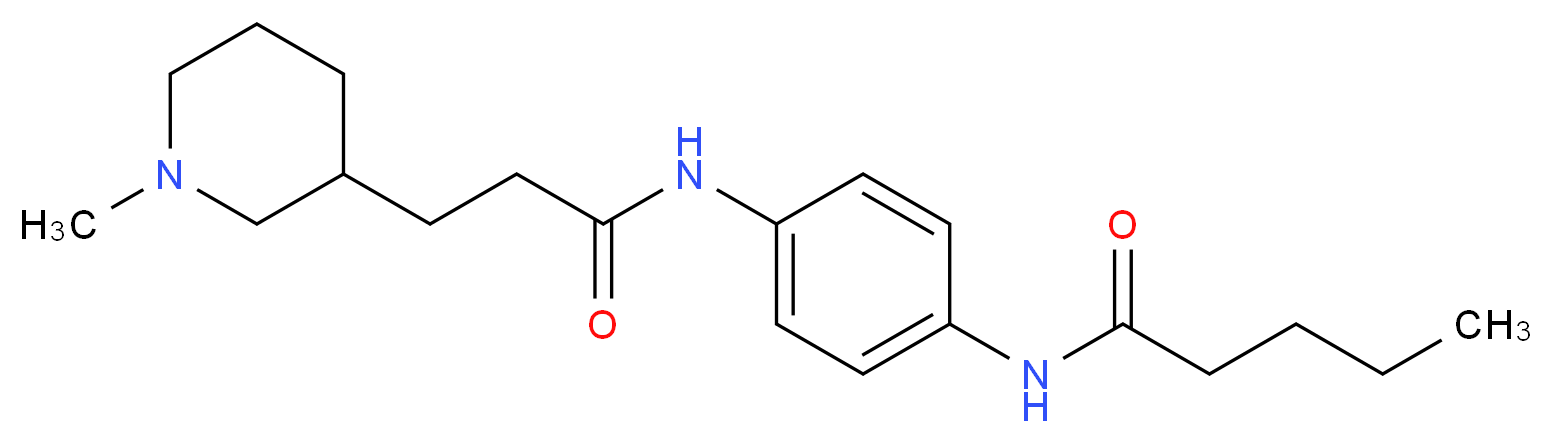 N-(4-{[3-(1-methylpiperidin-3-yl)propanoyl]amino}phenyl)pentanamide_Molecular_structure_CAS_)