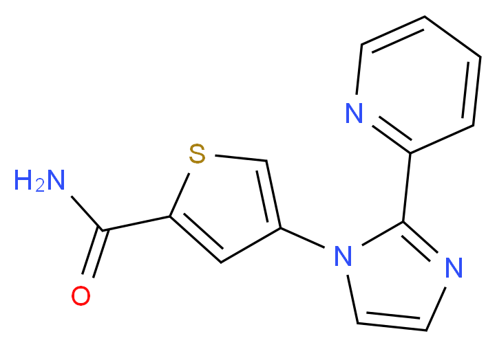 4-(2-pyridin-2-yl-1H-imidazol-1-yl)thiophene-2-carboxamide_Molecular_structure_CAS_)