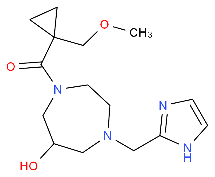 1-(1H-imidazol-2-ylmethyl)-4-{[1-(methoxymethyl)cyclopropyl]carbonyl}-1,4-diazepan-6-ol_Molecular_structure_CAS_)