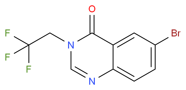 6-Bromo-3-(2,2,2-trifluoroethyl)-4(3H)-quinazolinone_Molecular_structure_CAS_)