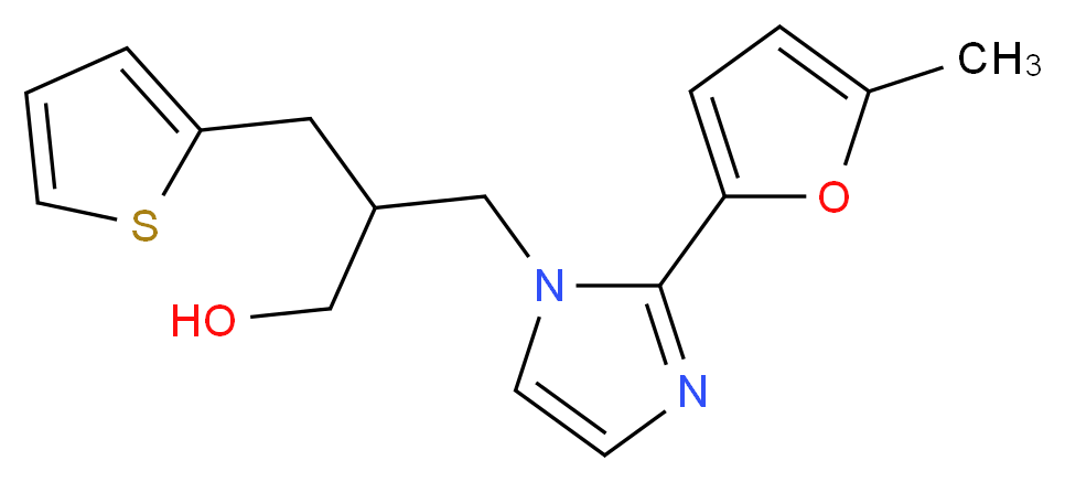 3-[2-(5-methyl-2-furyl)-1H-imidazol-1-yl]-2-(2-thienylmethyl)propan-1-ol_Molecular_structure_CAS_)
